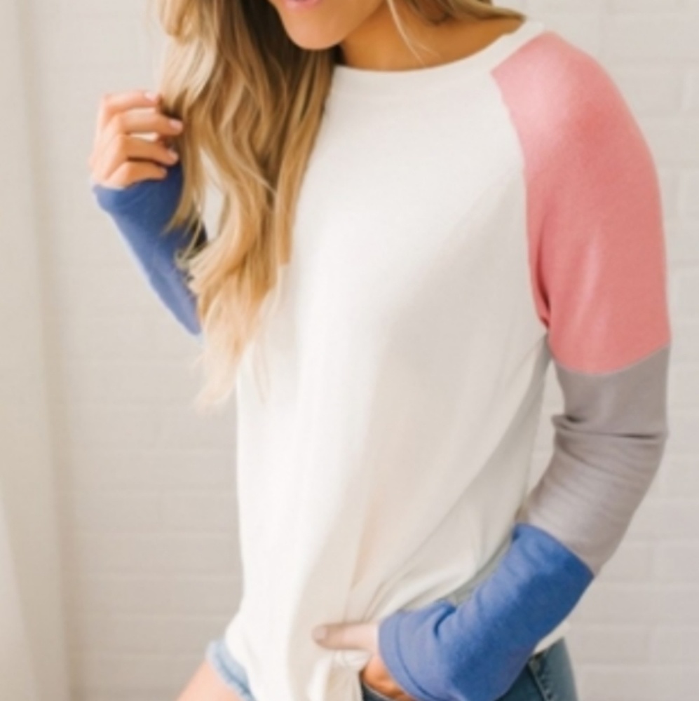 New Color Block Light long-sleeved shirt!